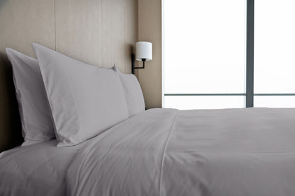 Elegant Bed Sheet with Pillow Covers – Soft, Durable, and Stylish Set, Silver